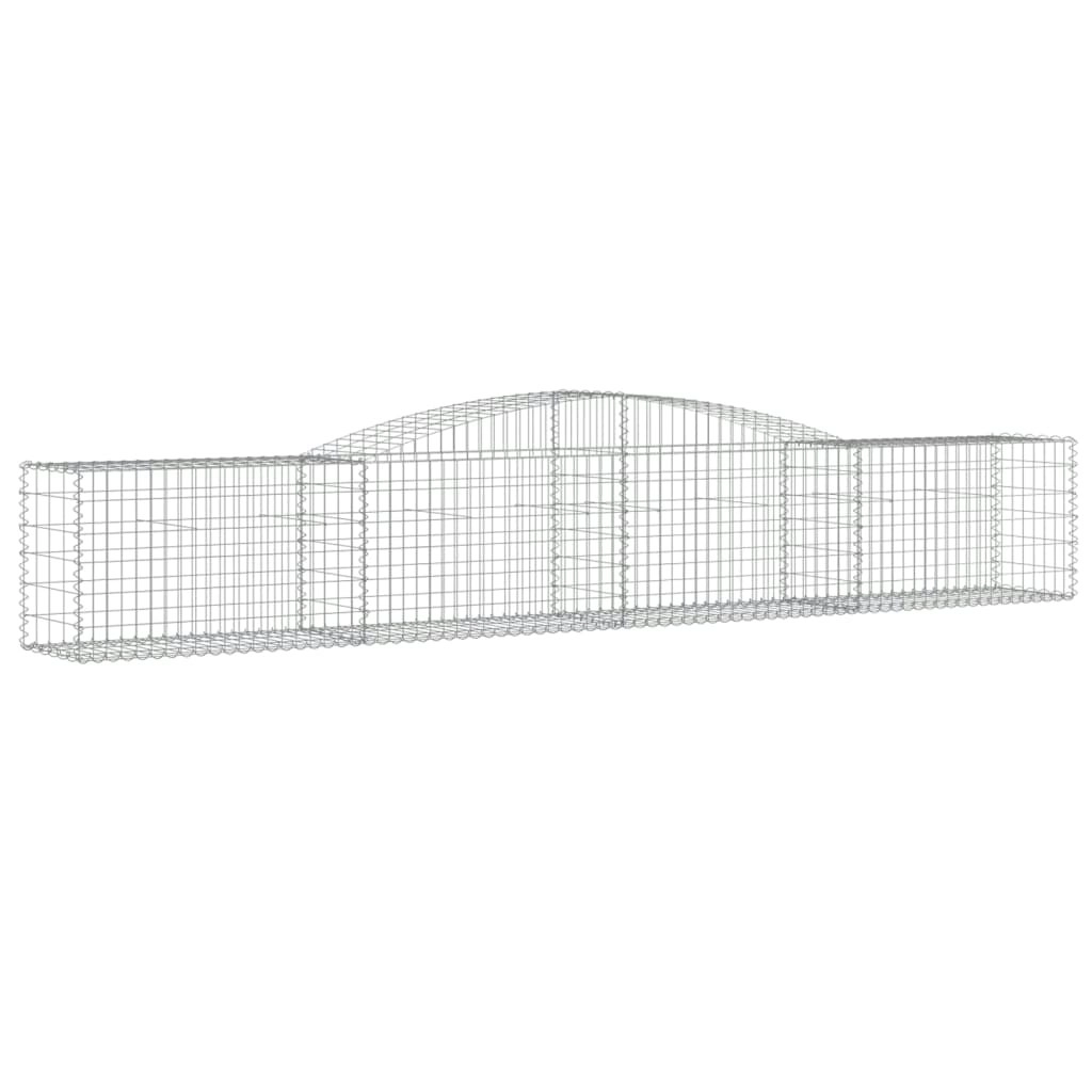 Arched Gabion Basket 400x50x60/80 cm Galvanised Iron 153533