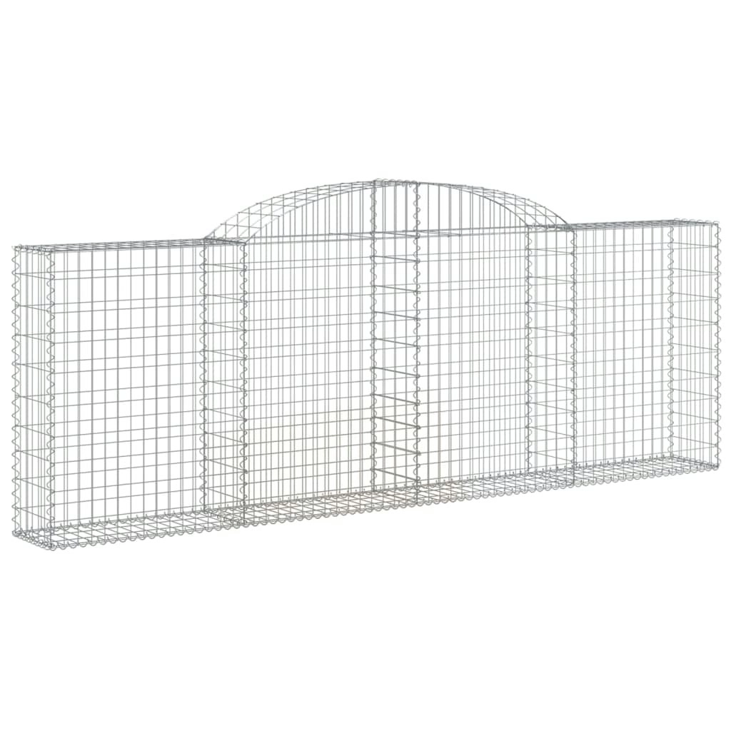 Arched Gabion Basket 300x30x100/120 cm Galvanised Iron 153505