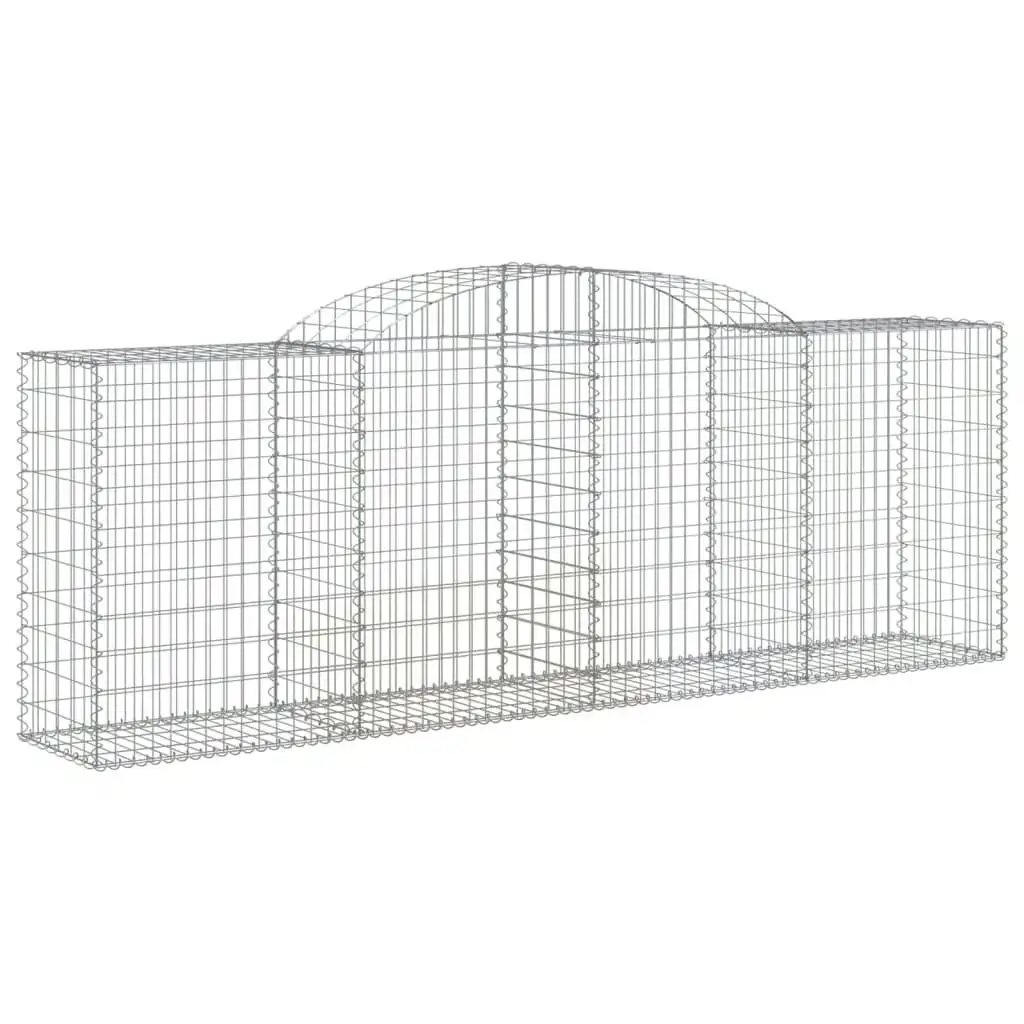 Arched Gabion Basket 300x50x100/120 cm Galvanised Iron 153515