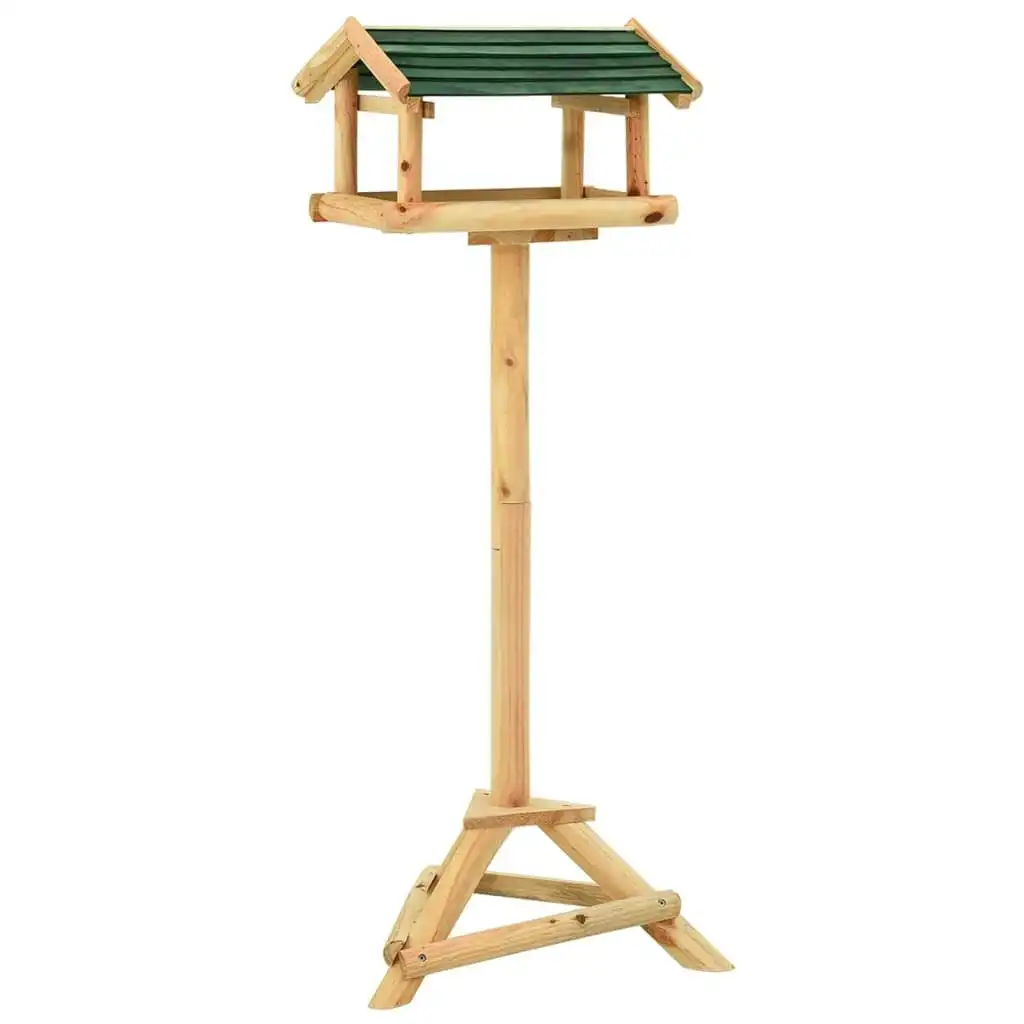 Bird Feeder with Stand 37x28x100 cm Solid Fir Wood 316418