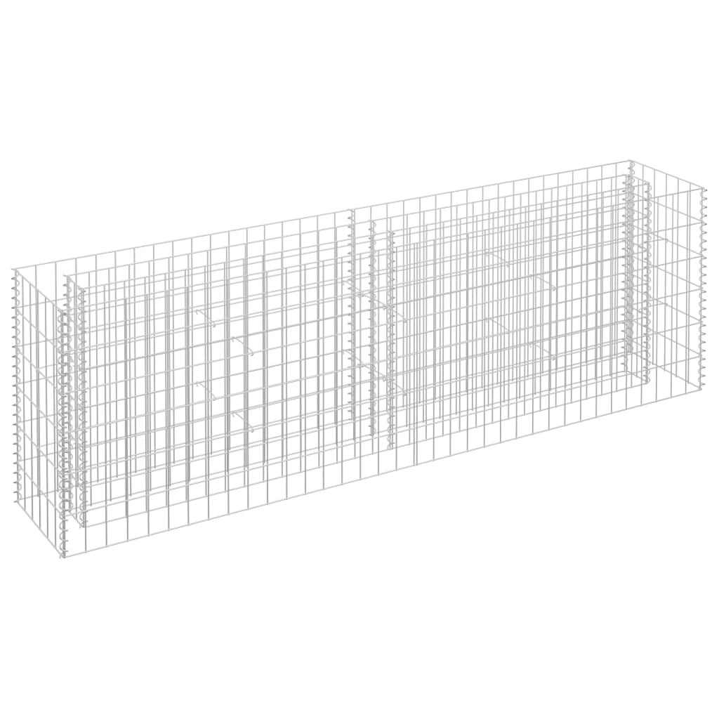 Gabion Raised Bed Galvanised Steel 180x30x60 cm 145634