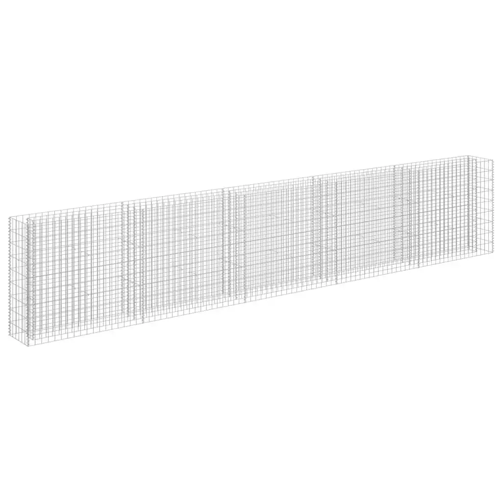 Gabion Raised Bed Galvanised Steel 450x30x90 cm 145647