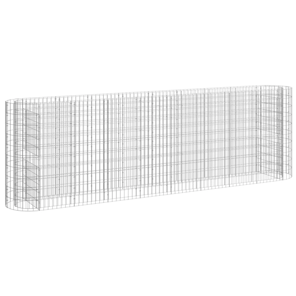 Gabion Raised Bed Galvanised Iron 330x50x100 cm 152035