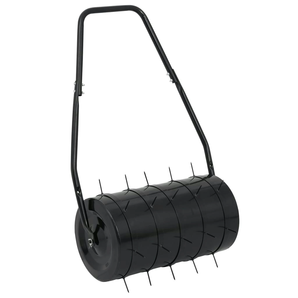 Garden Lawn Roller with Aerator Clamps Black 42 L Iron and Steel 3308007