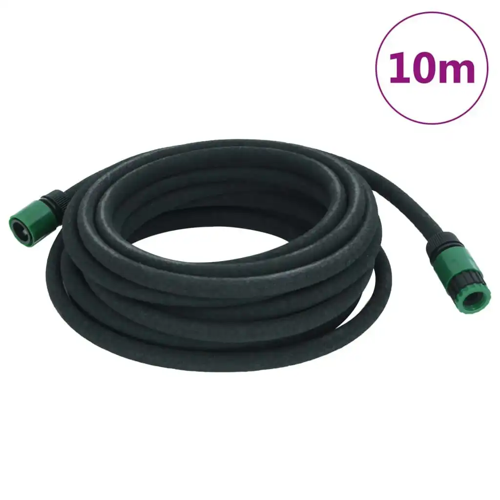 Garden Soaker Hose Black 0.6" 10 m Rubber 155868