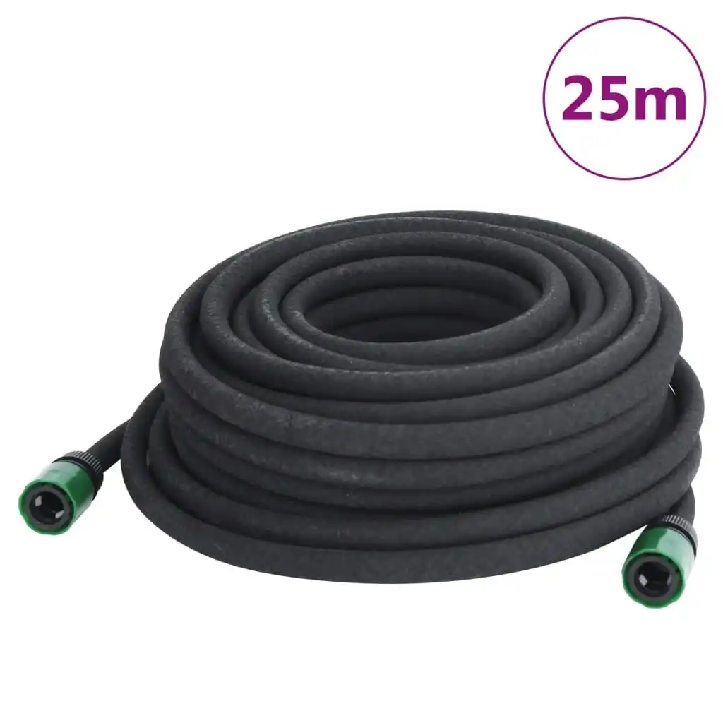 Garden Soaker Hose Black 0.6" 25 m Rubber 155870