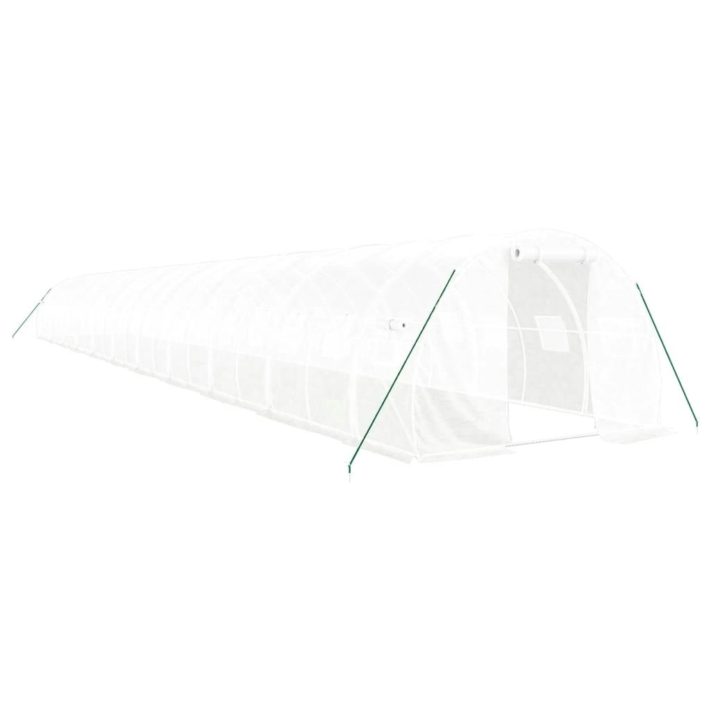 Greenhouse with Steel Frame White 66 mÂ² 22x3x2 m 3188059