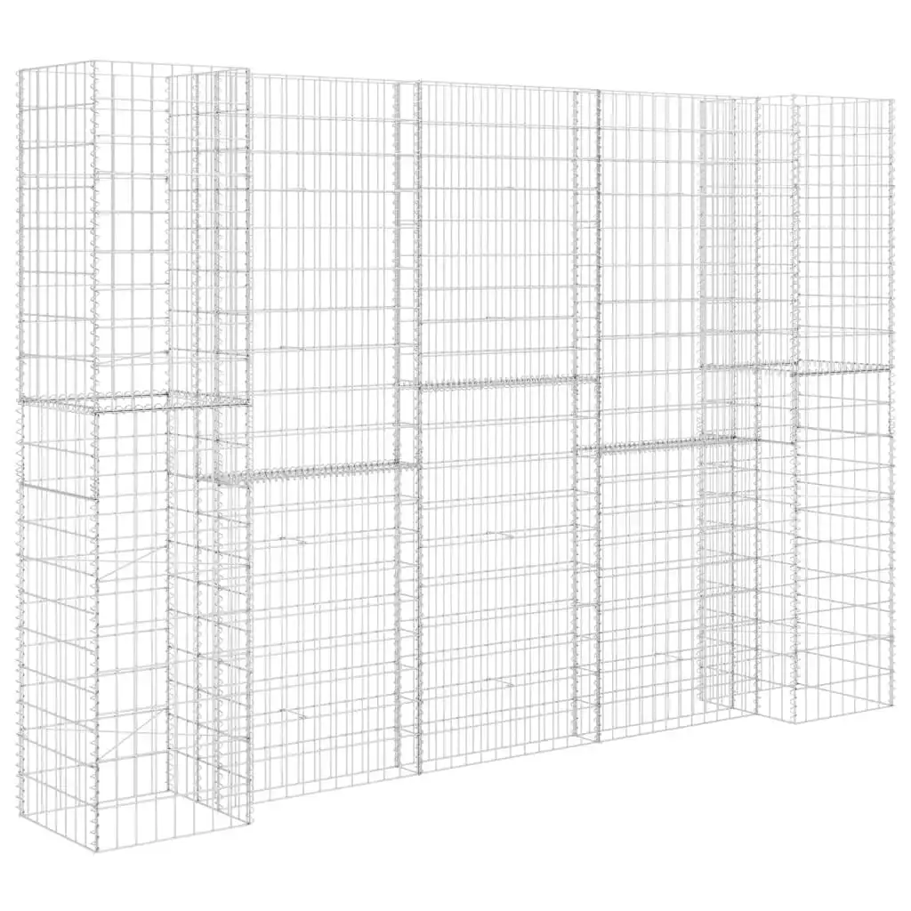 H-Shaped Gabion Planter Steel Wire 260x40x200 cm 145665