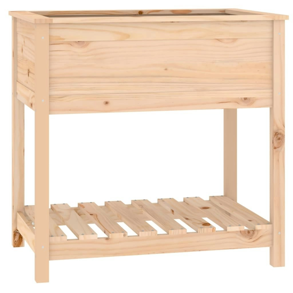 Planter with Shelf 82.5x54x81 cm Solid Wood Pine 823780