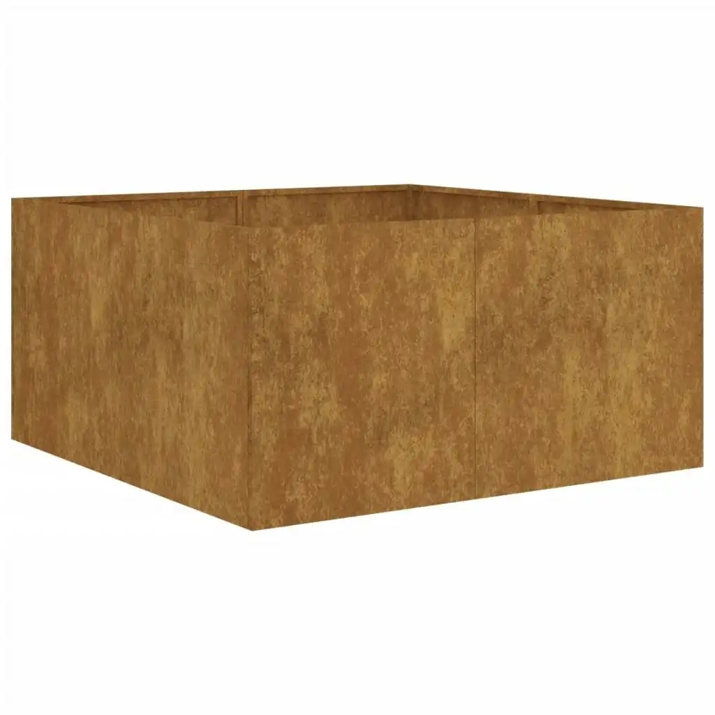 Planter 80x80x40 cm Corten Steel 824531