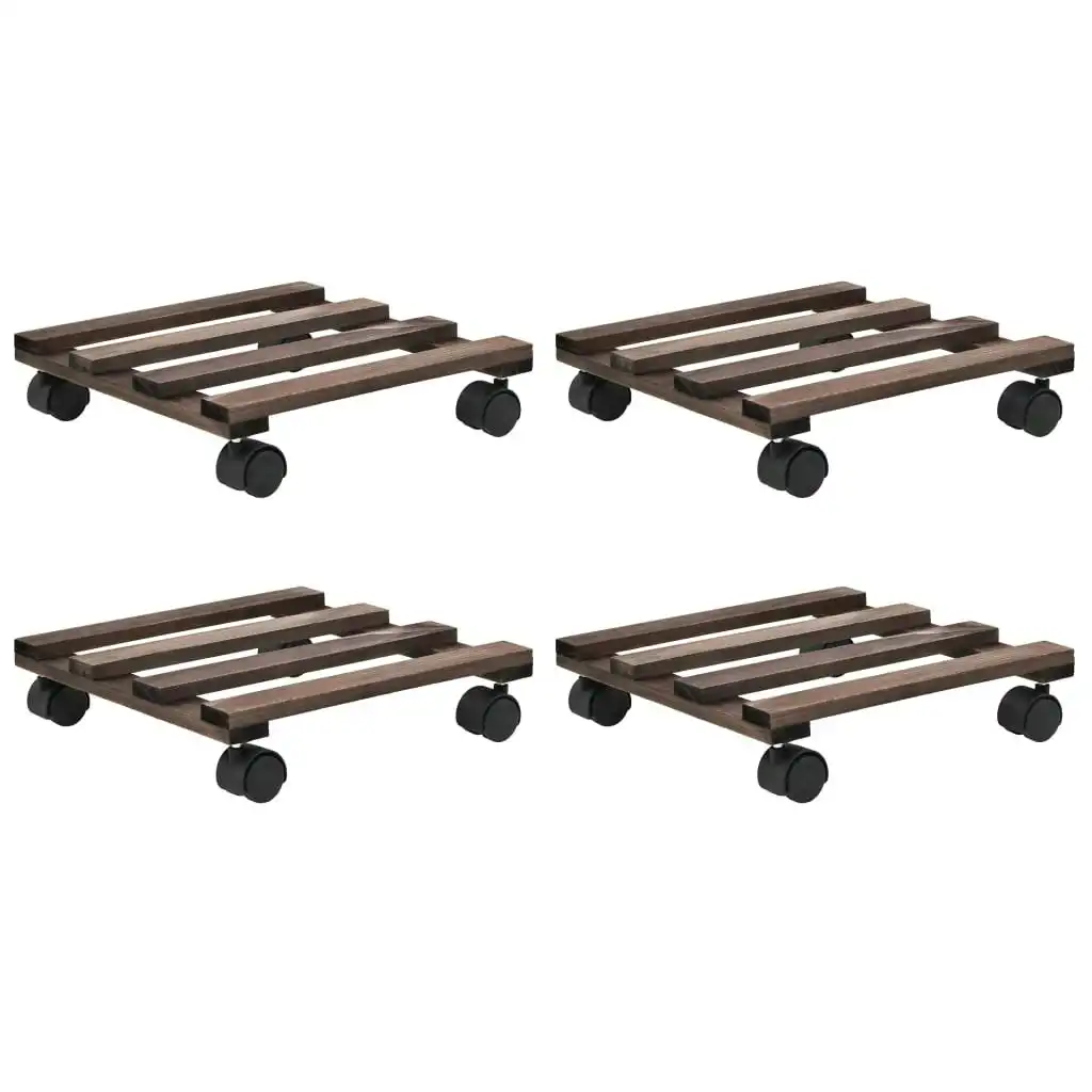 Plant Rollers 4 pcs Cedar Wood 25x25 cm 246442