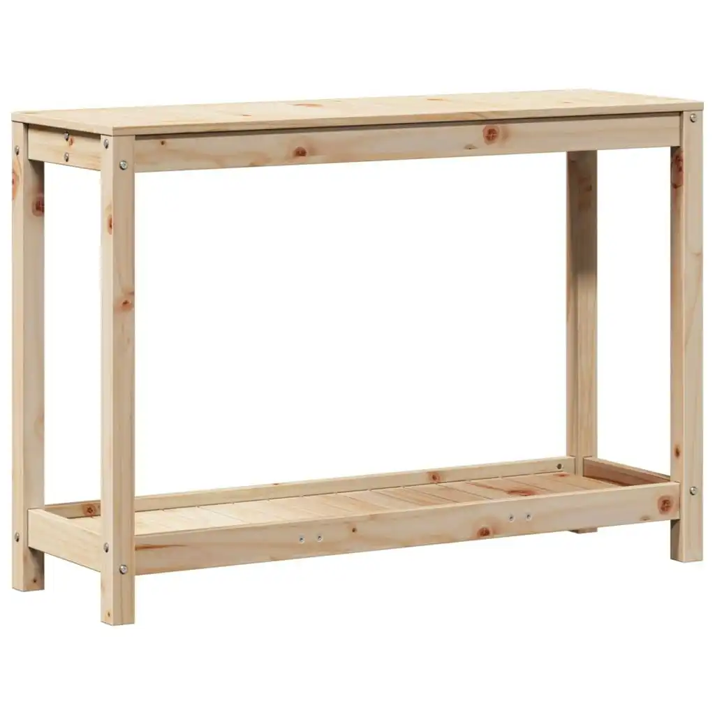 Potting Table with Shelf 108x35x75 cm Solid Wood Pine 832392