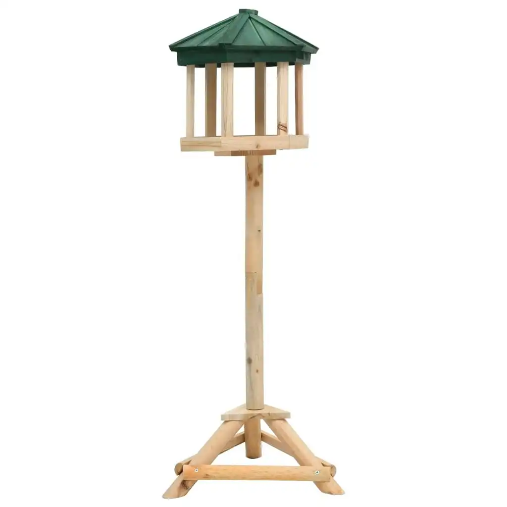 Standing Bird Feeder Solid Firwood 33x110 cm 314817