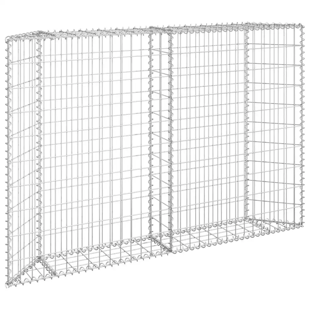 Trapezium Gabion Raised Bed Galvanised Steel 150x20x100 cm 145654