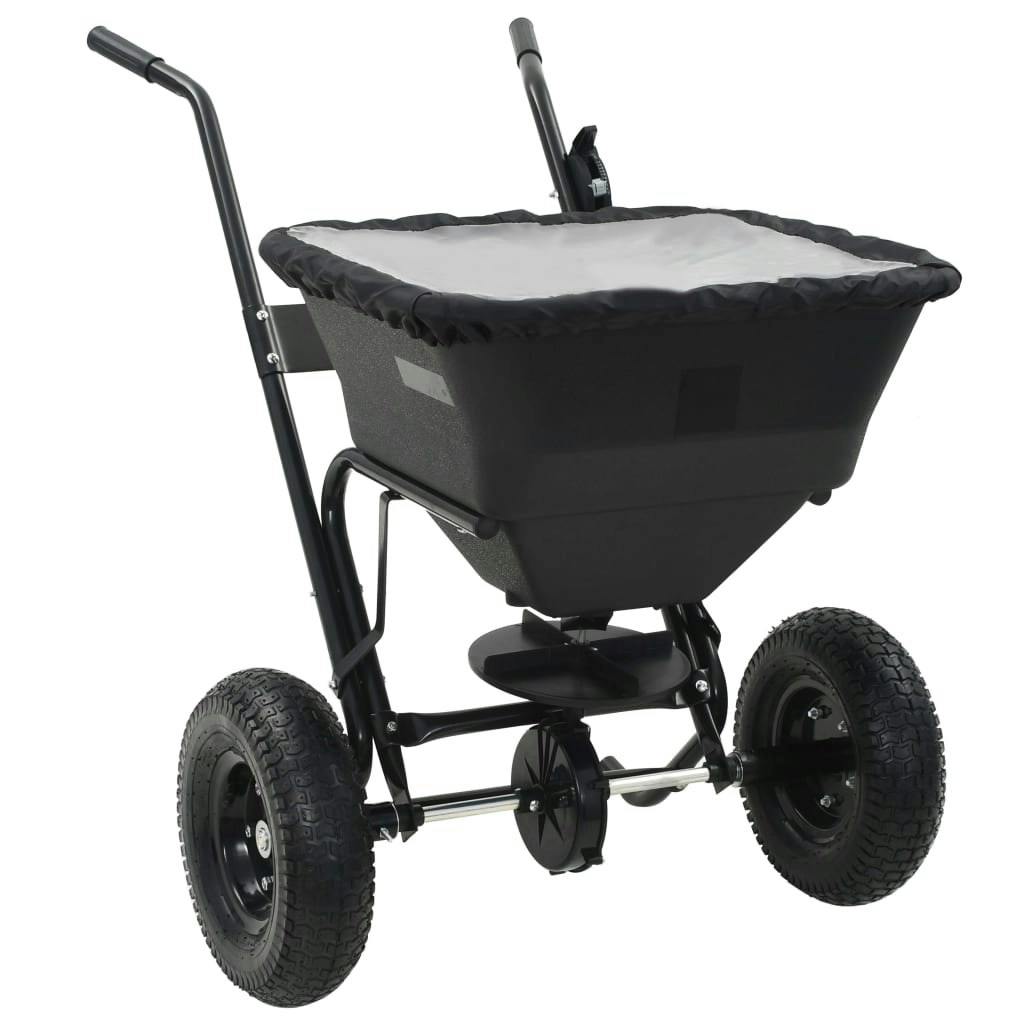 Walk Behind Salt Spreader PVC and Steel 106x73x76 cm 45 L 142966