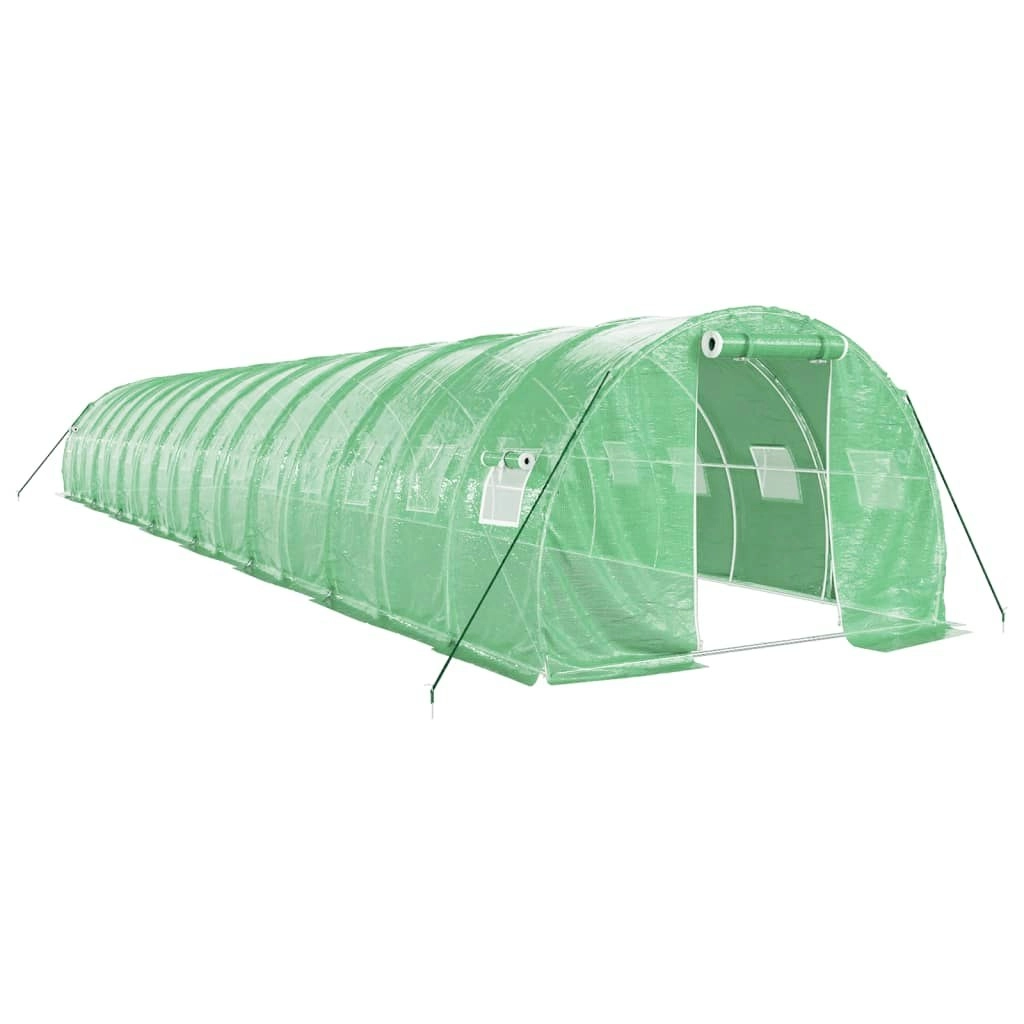 Greenhouse with Steel Frame Green 48 mÂ² 16x3x2 m 3188045