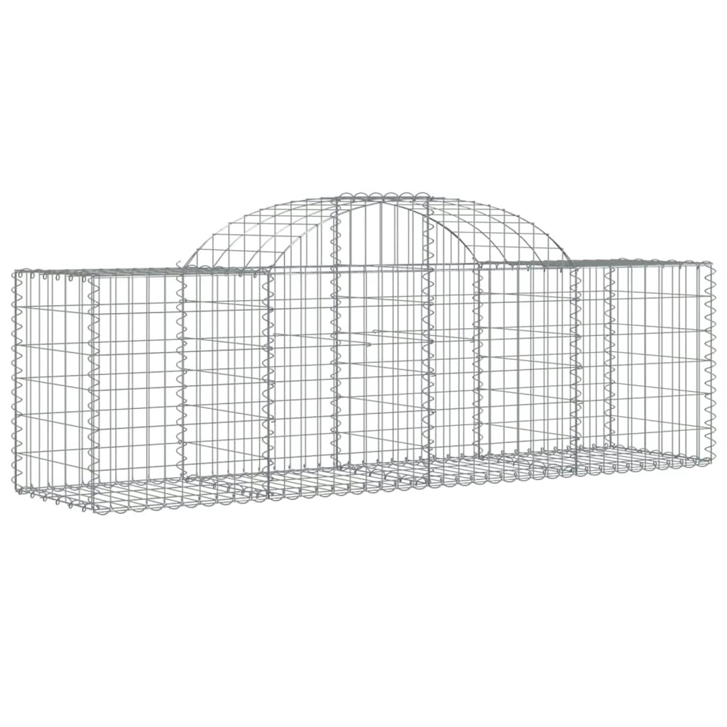 Arched Gabion Basket 200x50x60/80 cm Galvanised Iron 153493