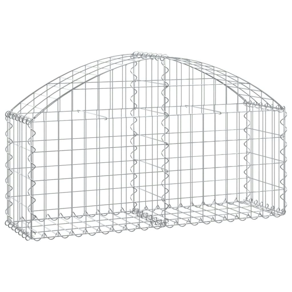 Arched Gabion Basket 100x30x40/60 cm Galvanised Iron 153422