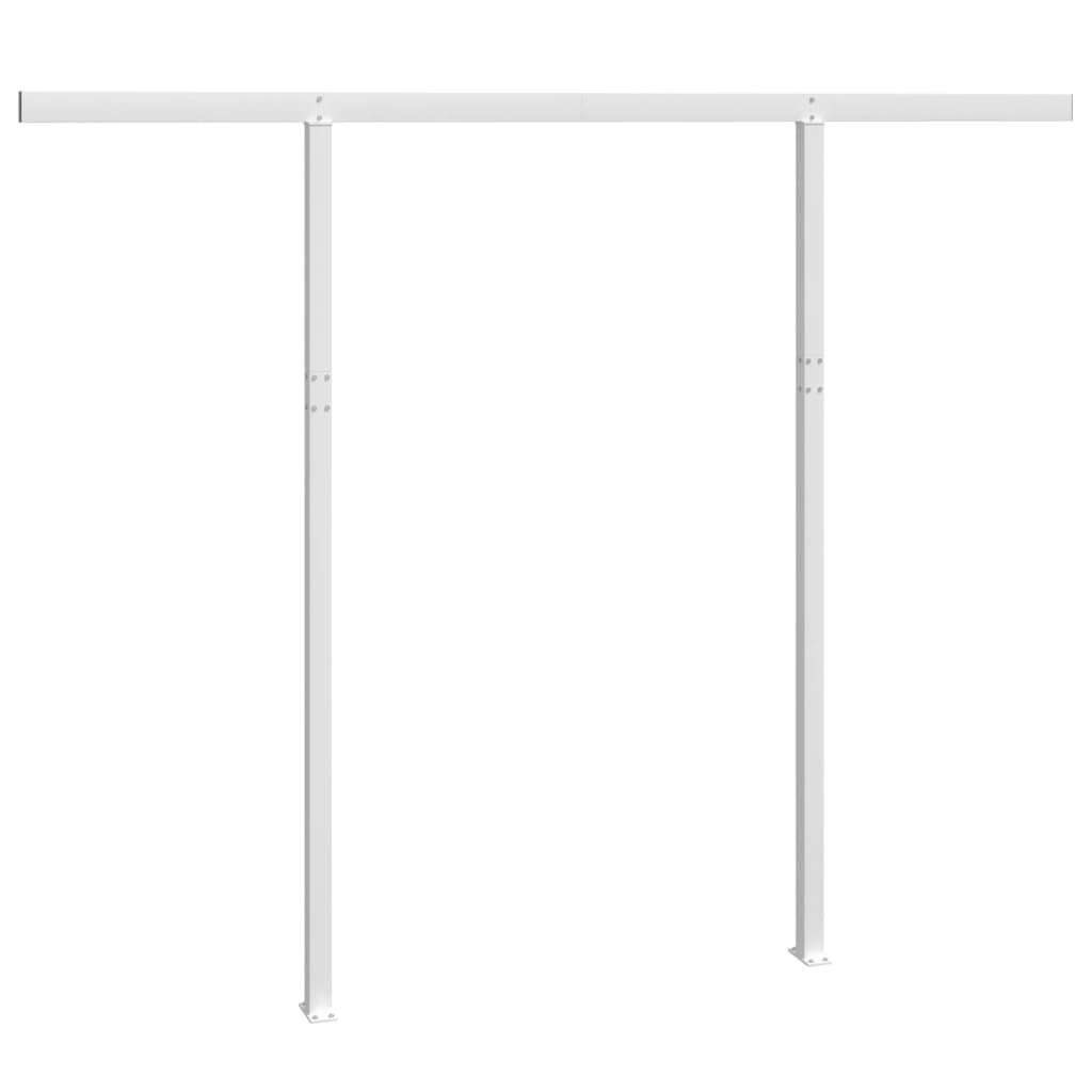 Awning Post Set White 300x245 cm Iron 315093