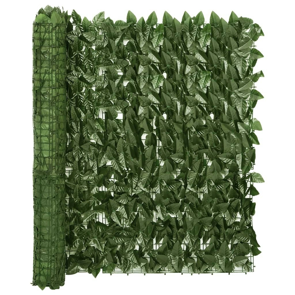 Balcony Screen with Dark Green Leaves 500x100 cm 315489