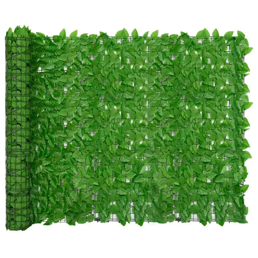 Balcony Screen with Green Leaves 600x150 cm 315506