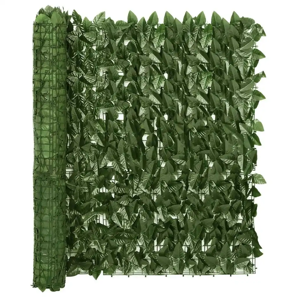 Balcony Screen with Dark Green Leaves 600x100 cm 315490