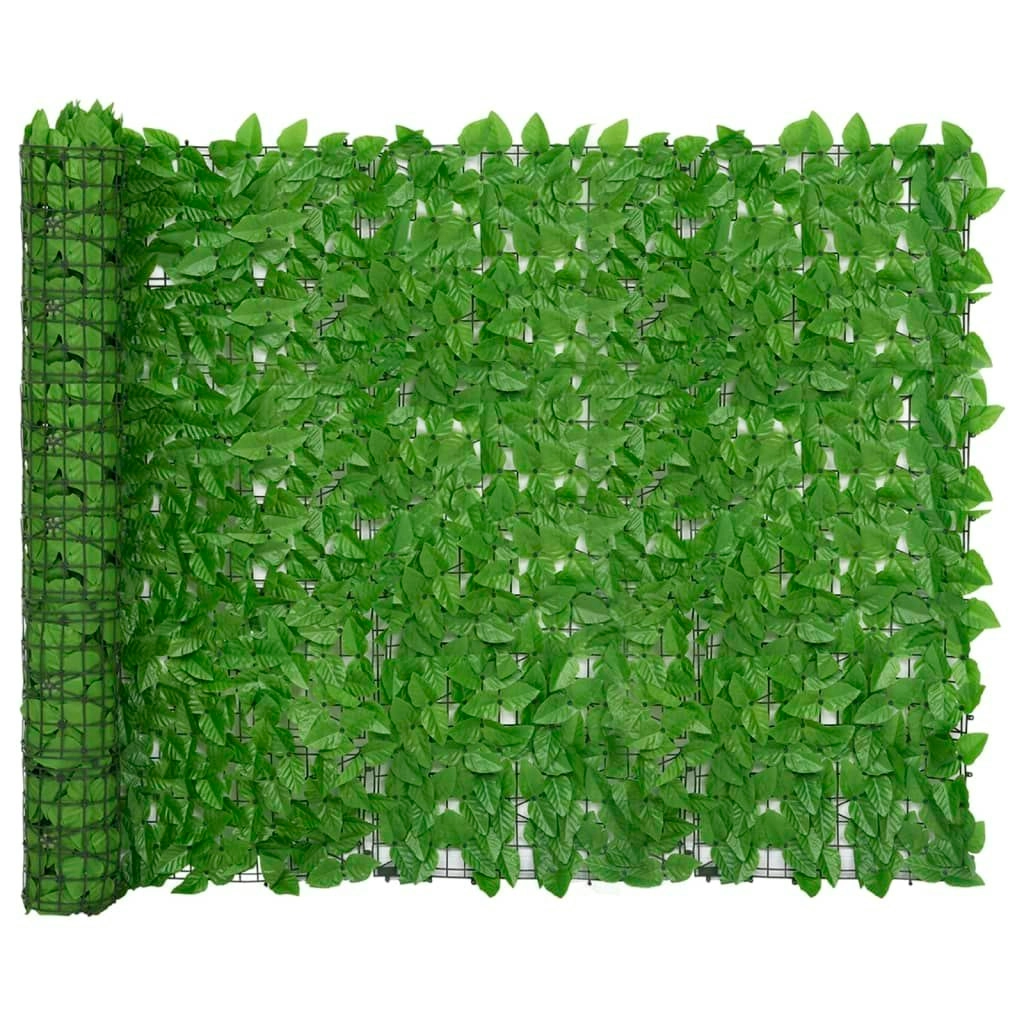 Balcony Screen with Green Leaves 300x150 cm 315503