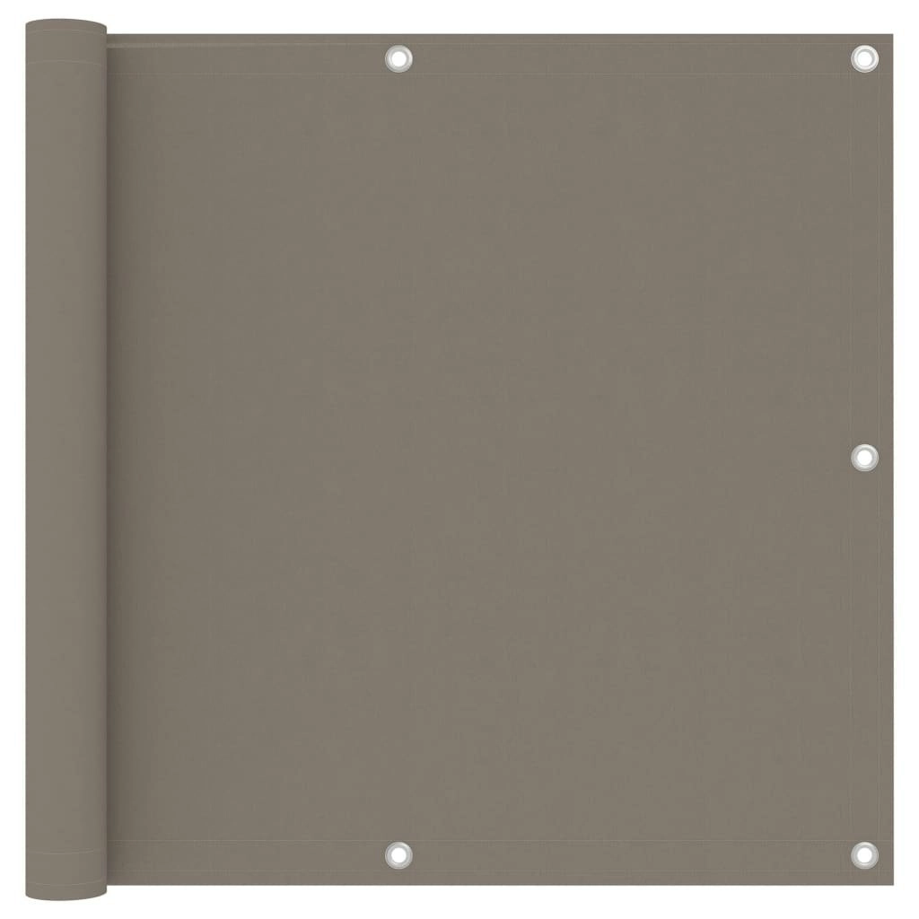 Balcony Screen Taupe 90x400 cm Oxford Fabric 134989