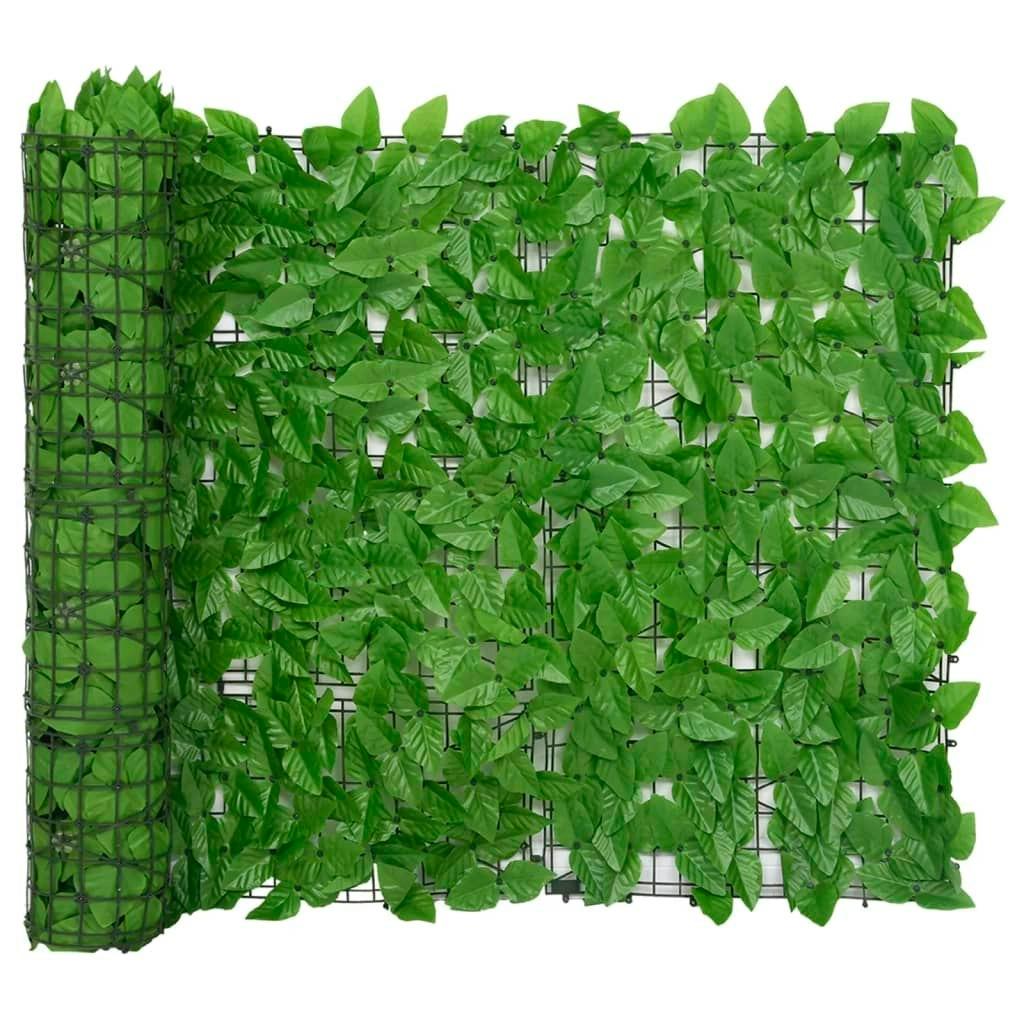 Balcony Screen with Green Leaves 300x100 cm 315499