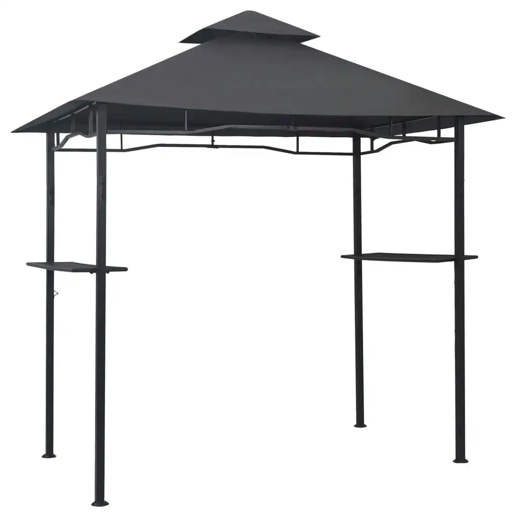 BBQ Gazebo 240x150x255 cm Anthracite Steel 48602