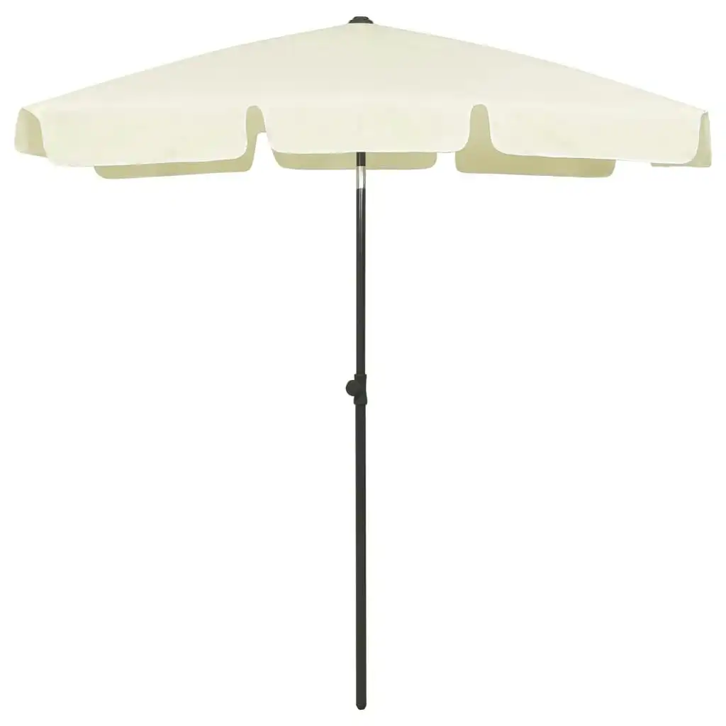 Beach Umbrella Sand Yellow 180x120 cm 314719