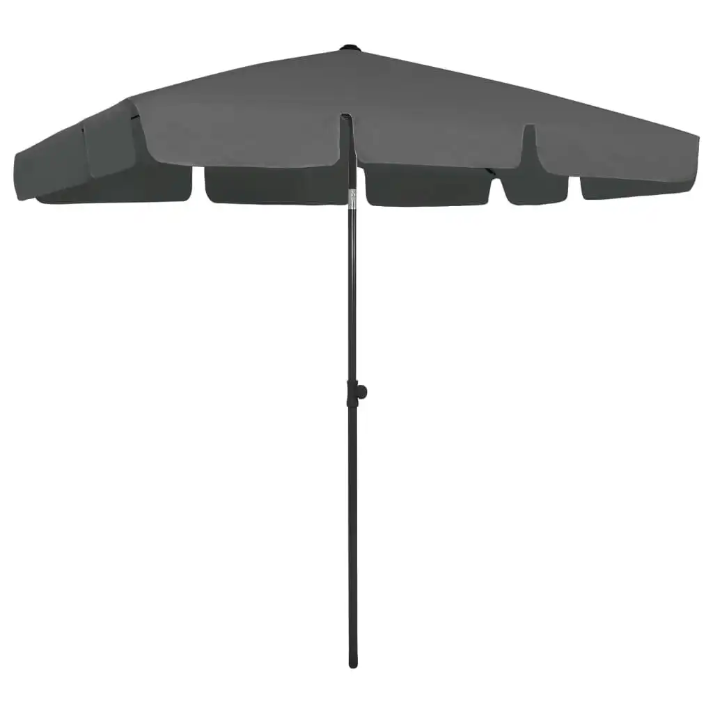 Beach Umbrella Anthracite 200x125 cm 314729