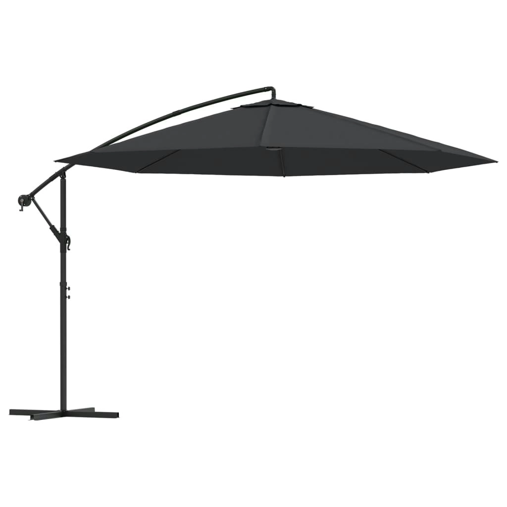 Cantilever Umbrella with Aluminium Pole 350 cm Black 47130