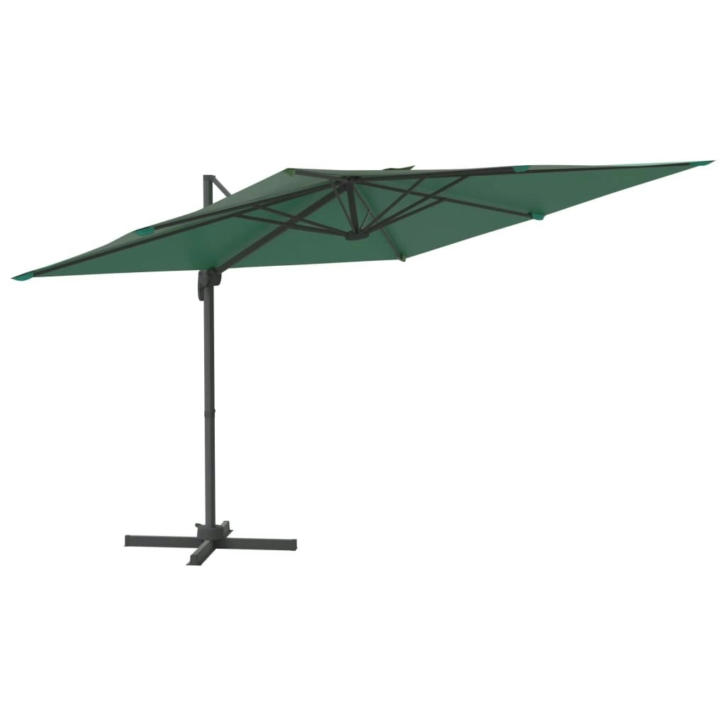 Cantilever Umbrella with Aluminium Pole Green 400x300 cm 319914