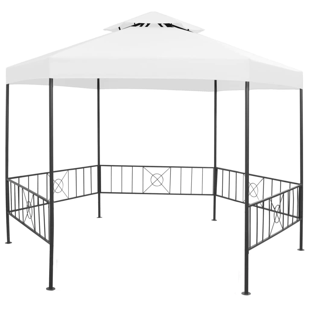 Garden Gazebo 323x275x265 cm White 180 g/mÂ² 312233