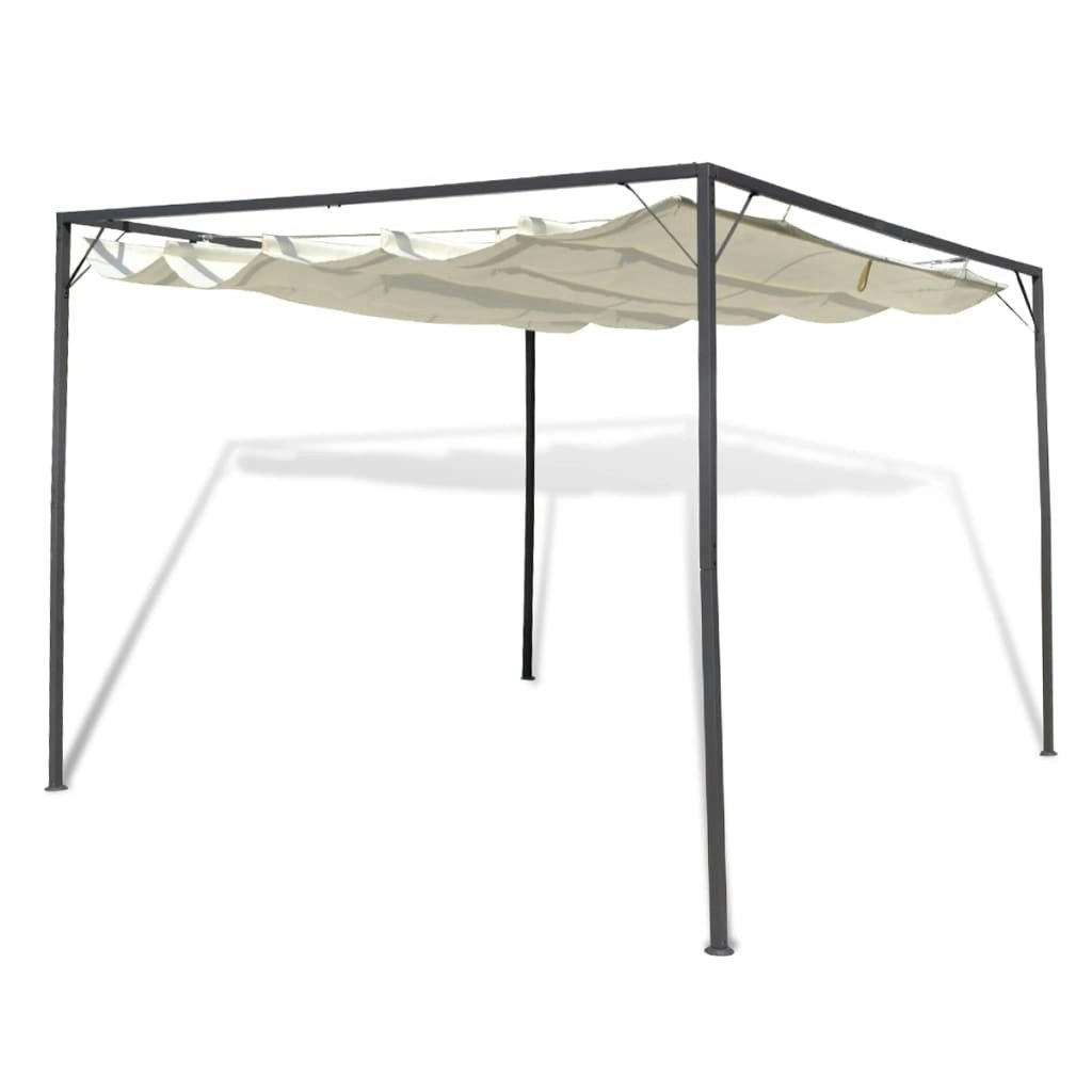 Garden Gazebo with Retractable Roof Canopy 40786