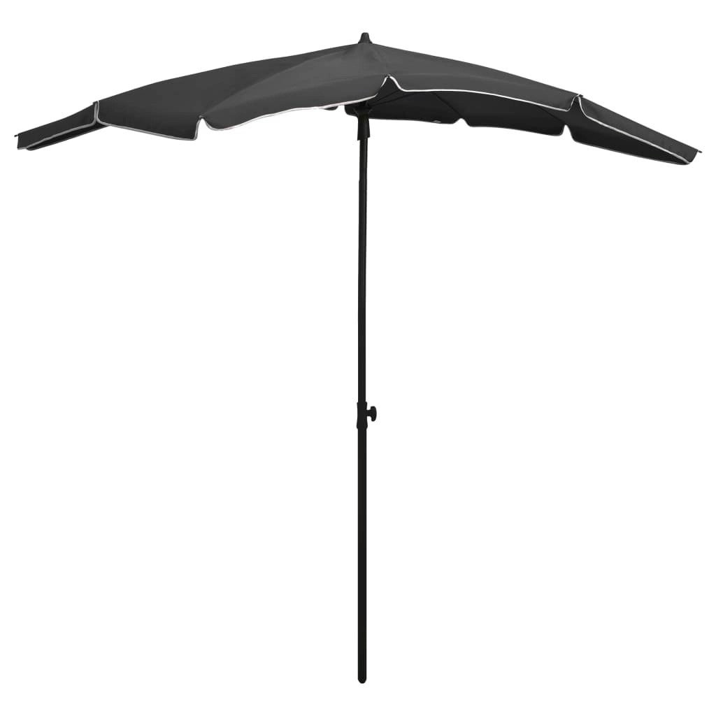 Garden Parasol with Pole 200x130 cm Anthracite 315553