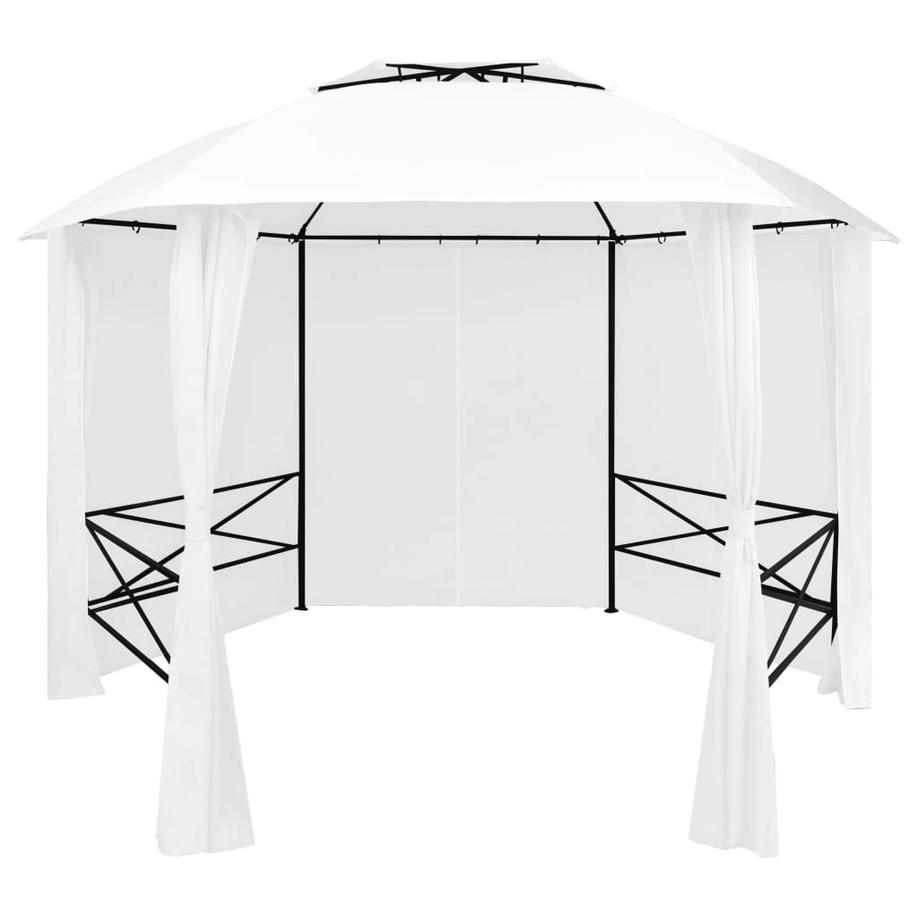 Garden Marquee with Curtains 360x312x265 cm White 180 g/mÂ² 312234