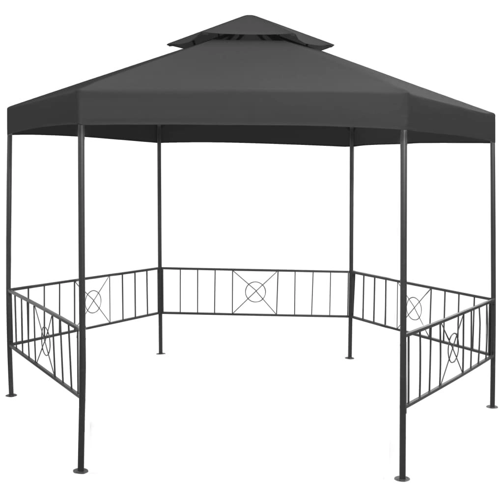 Garden Gazebo 323x275x265 cm Anthracite 47961