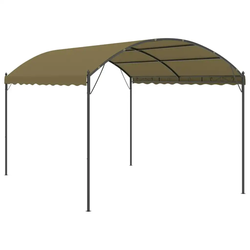 Gazebo 4x3x2.6 m Taupe 180 g/mÂ² 312217