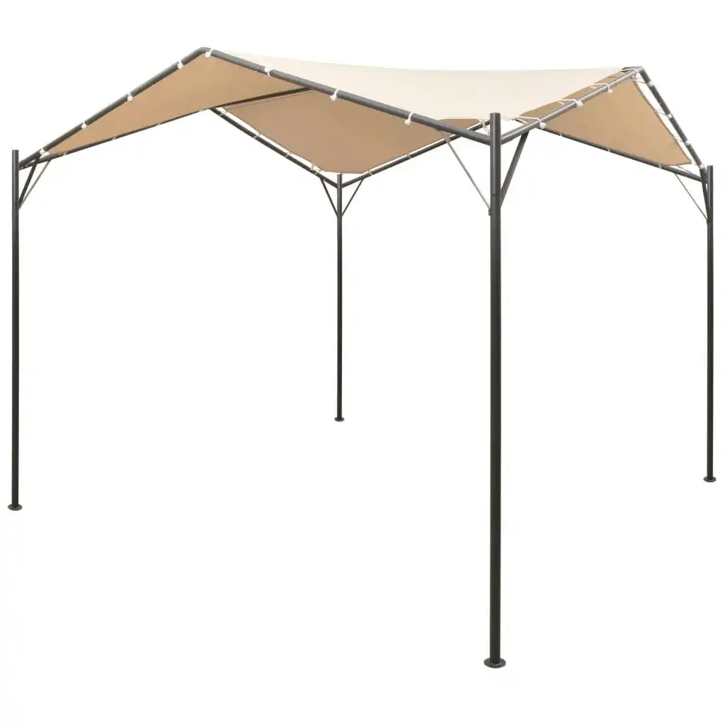 Gazebo Pavilion Tent Canopy 4x4 m Steel Beige 43167