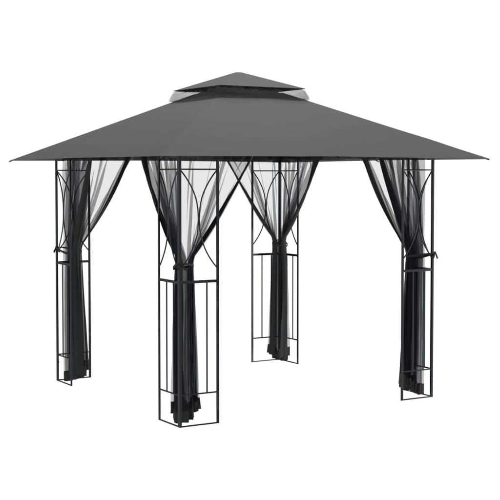 Gazebo with Sidewalls Anthracite 300x300x270 cm Steel 360143