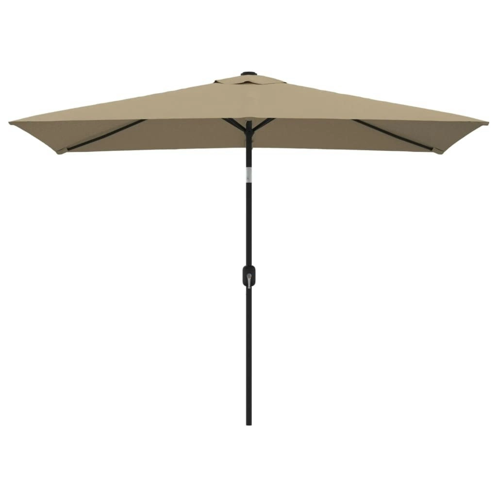 Outdoor Parasol with Metal Pole 300x200 cm Taupe 44502