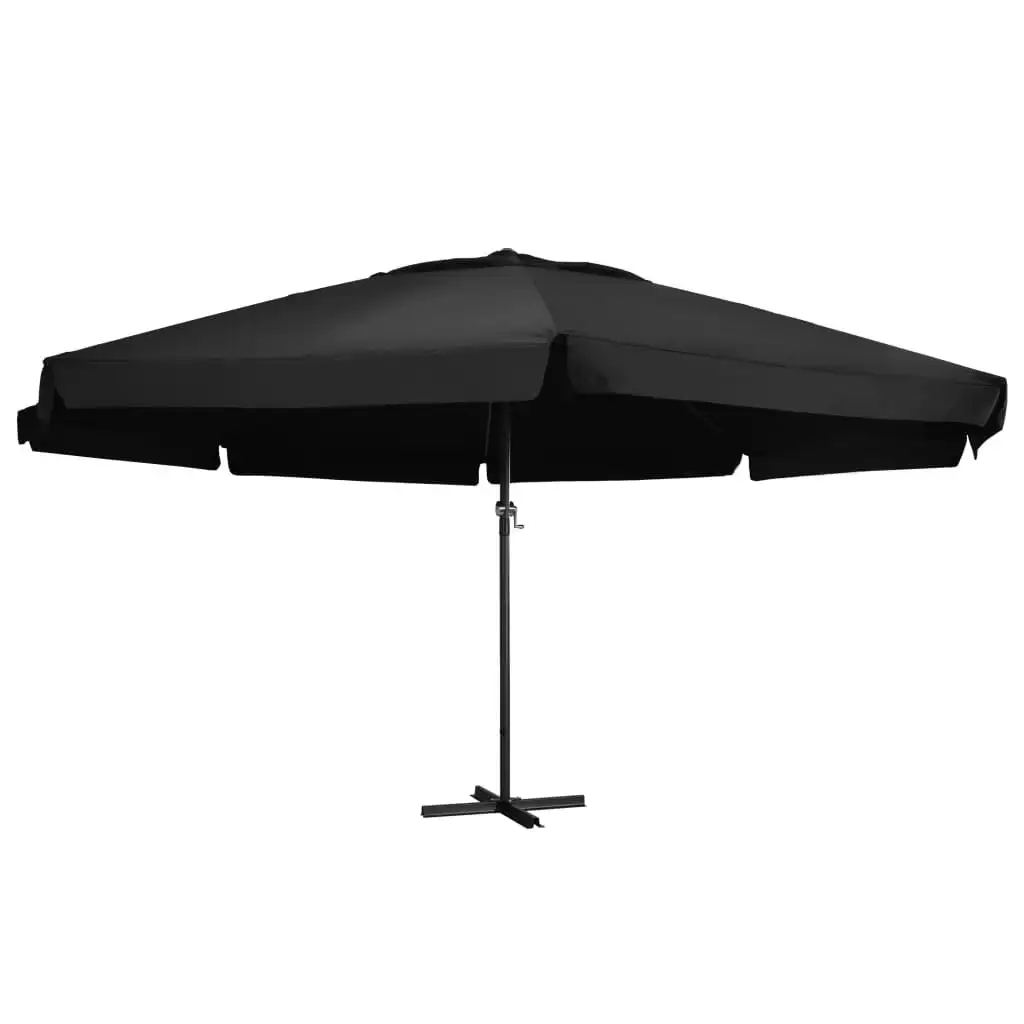 Outdoor Parasol with Aluminium Pole 600 cm Black 47376