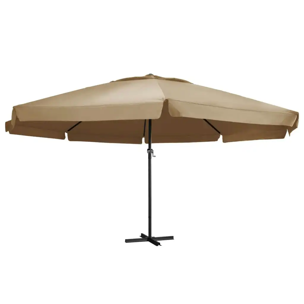 Outdoor Parasol with Aluminium Pole 600 cm Taupe 47373