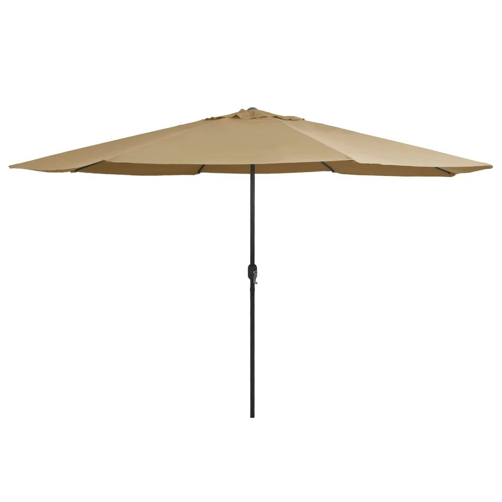 Outdoor Parasol with Metal Pole 400 cm Taupe 47381