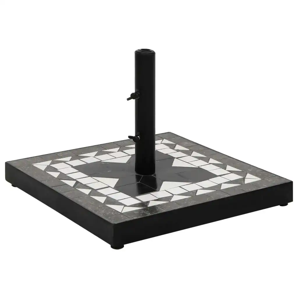 Parasol Base Black and White Square 12 kg 362224