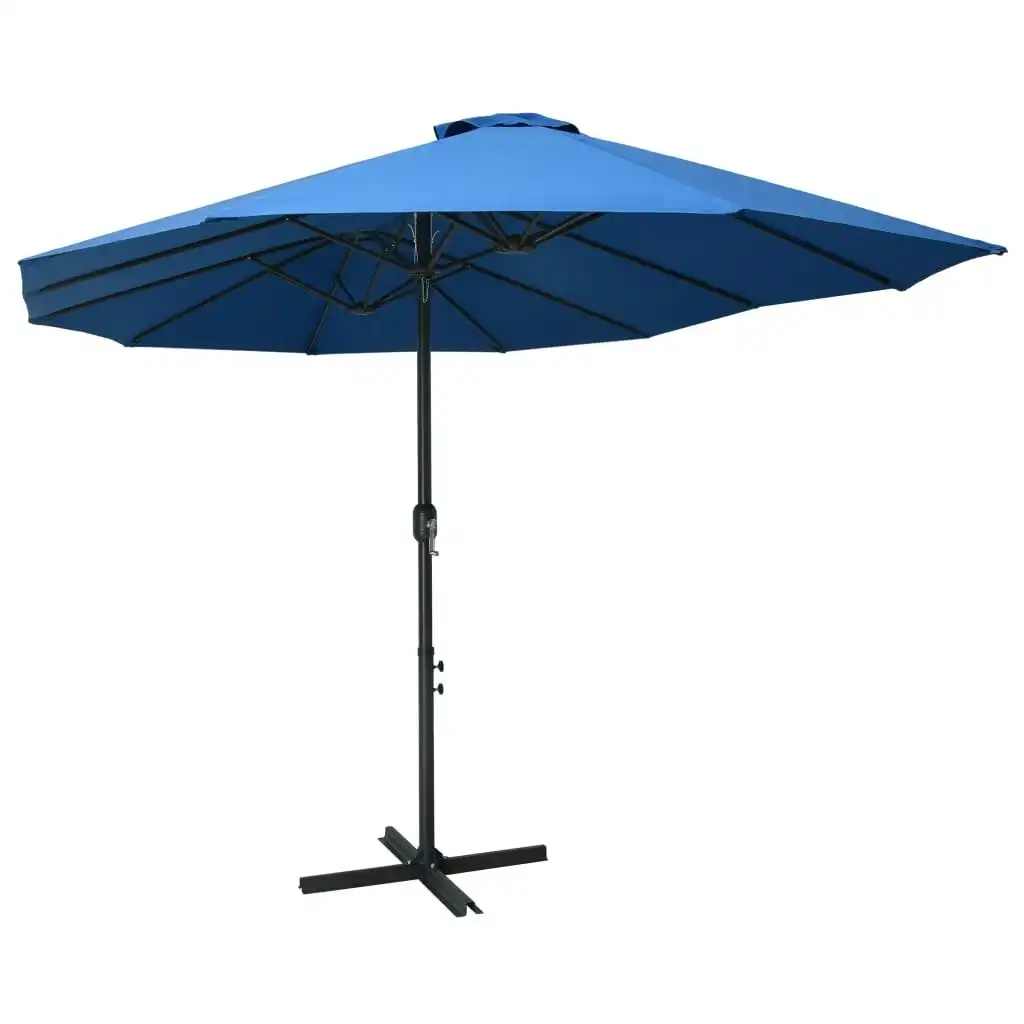 Outdoor Parasol with Aluminium Pole 460x270 cm Blue 47303