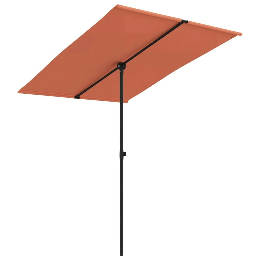 Outdoor Parasol with Aluminium Pole 2x1.5 m Terracotta 47341