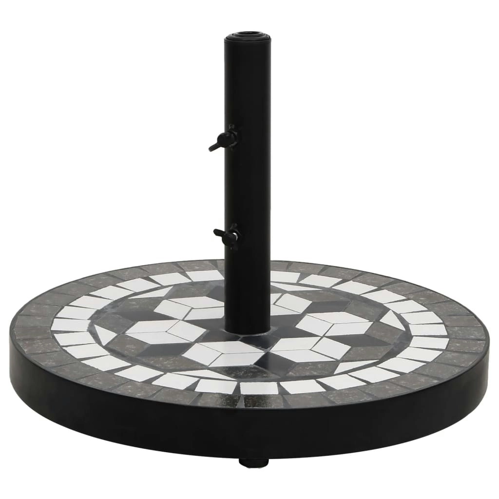 Parasol Base Black and White Round 12 kg 362223